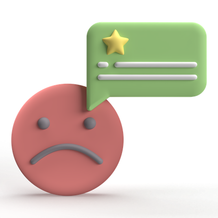 Bad Feedback  3D Icon