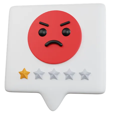 Bad Feedback With Emoji  3D Icon