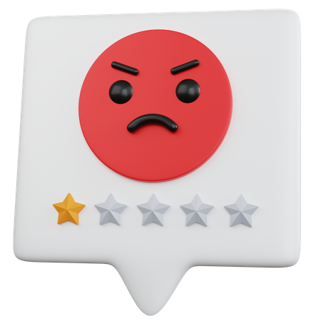 Bad Feedback With Emoji  3D Icon