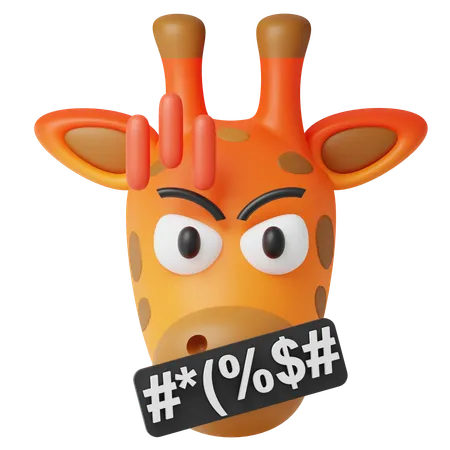 Bad Mouth Giraffe  3D Icon