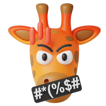 Bad Mouth Giraffe  3D Icon