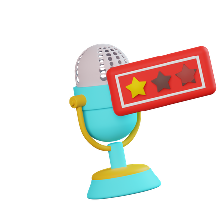 Bad Podcast Rating 3D Icon