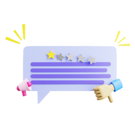 Bad Review  3D Icon