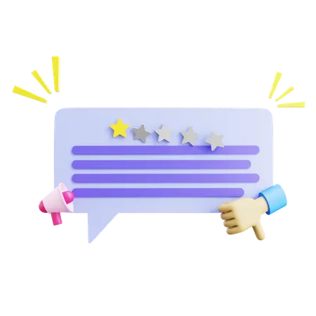 Bad Review  3D Icon