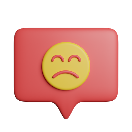 Bad Review Message  3D Icon