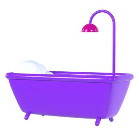 Badewanne  3D Illustration