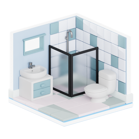 Badezimmer  3D Illustration