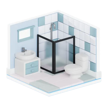 Badezimmer  3D Illustration