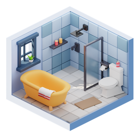 Badezimmer  3D Icon