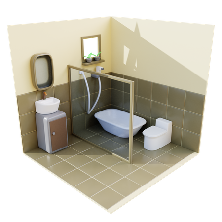 Badezimmer  3D Icon