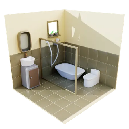 Badezimmer  3D Icon