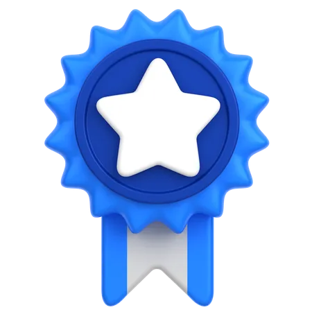 3 D Icon Of A Badge With A Star 3D Icon