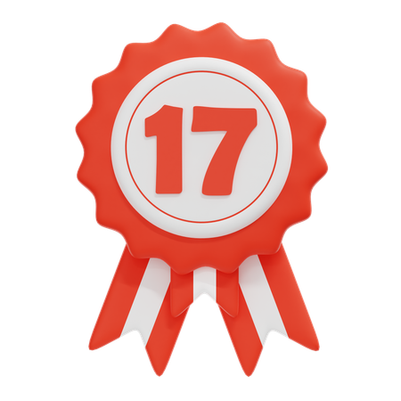 Badge 17 Agustus  3D Icon
