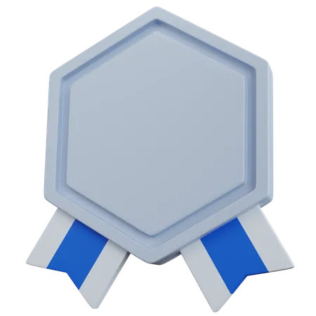 3 D Rendering Empty Badge Isolated 3D Icon