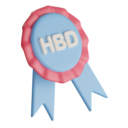 Badge d'anniversaire  3D Icon