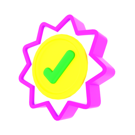 Badge approuvé  3D Icon