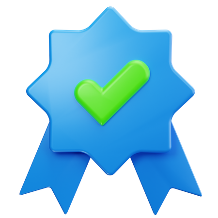 Badge Approved  3D Icon