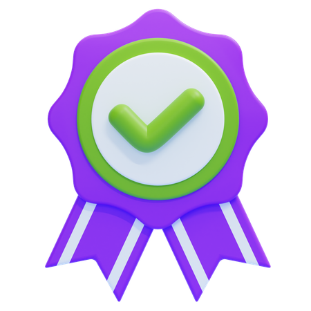 Badge Approved  3D Icon