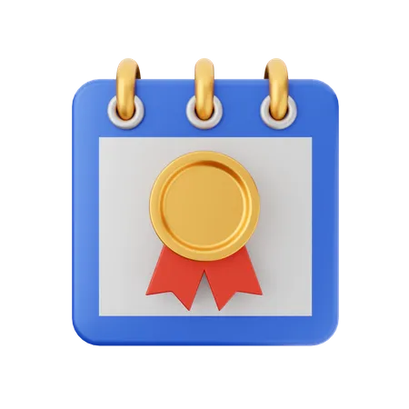 Badge Calendar  3D Icon