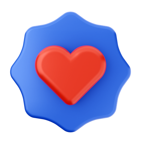 Insigne de coeur  3D Icon