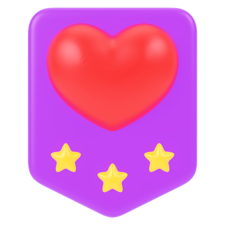 Insigne de coeur  3D Icon