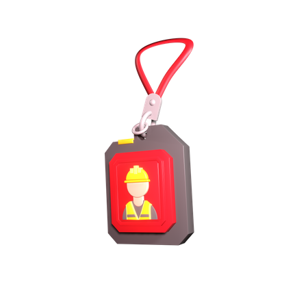 Badge d'identification du travailleur  3D Icon