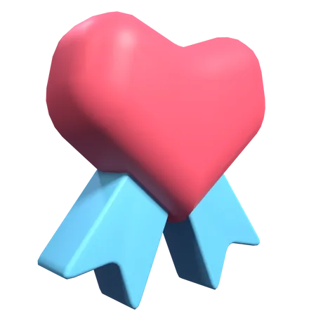 Insigne d'amour  3D Illustration