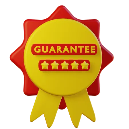 Badge de garantie  3D Illustration