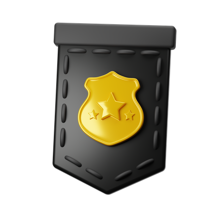 Plaque de policier  3D Icon