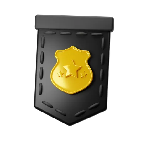 Plaque de policier  3D Icon