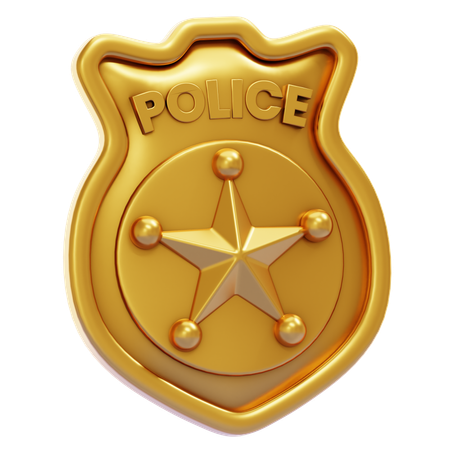 Plaque de policier  3D Icon