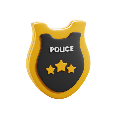 Plaque de policier  3D Icon