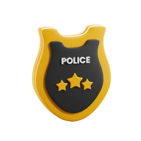 Plaque de policier  3D Icon