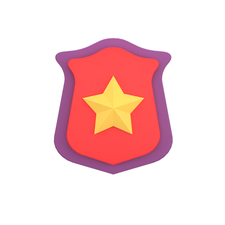 Plaque de policier  3D Icon