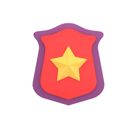 Plaque de policier  3D Icon