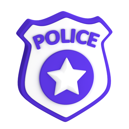 Plaque de policier  3D Icon