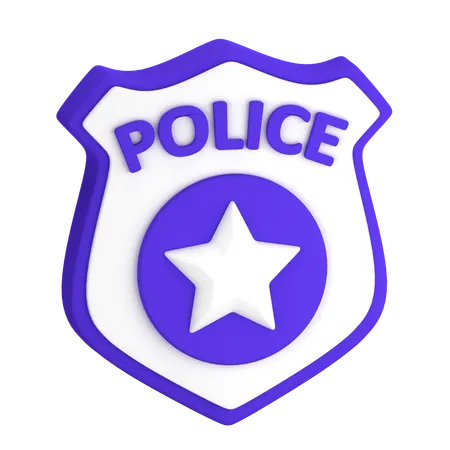 Plaque de policier  3D Icon