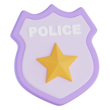 Plaque de policier  3D Icon