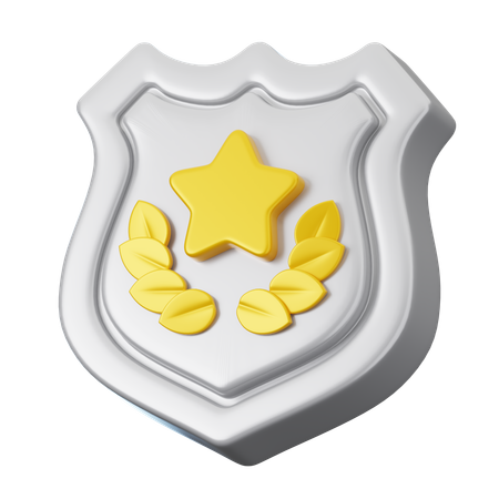 Plaque de policier  3D Icon