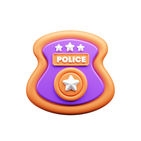 Plaque de policier  3D Icon