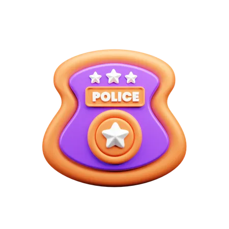 Plaque de policier  3D Icon