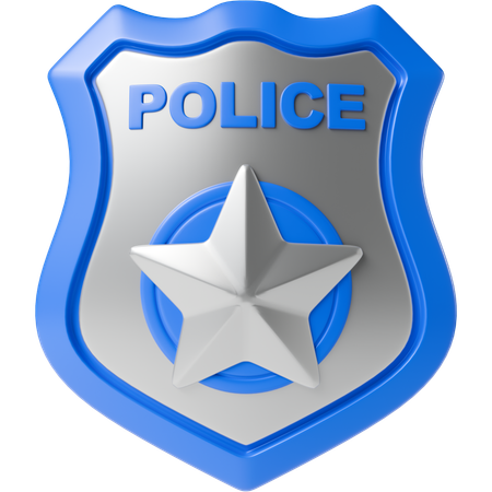 Plaque de policier  3D Icon