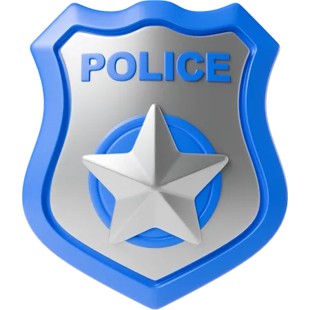 Plaque de policier  3D Icon