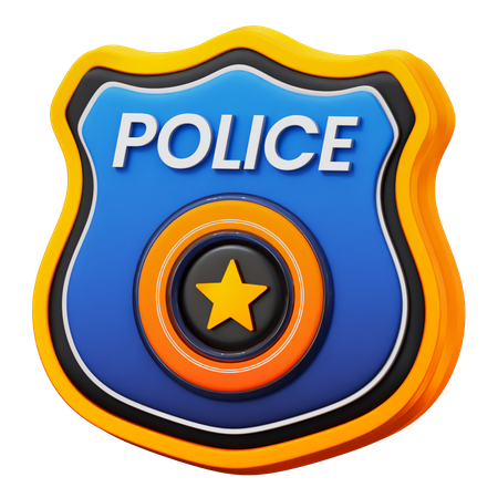 Plaque de policier  3D Icon