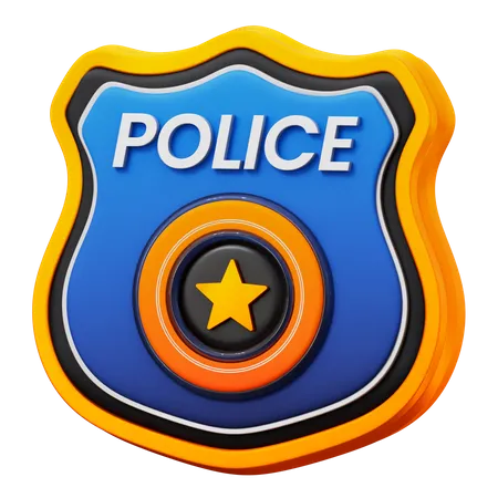 Plaque de policier  3D Icon