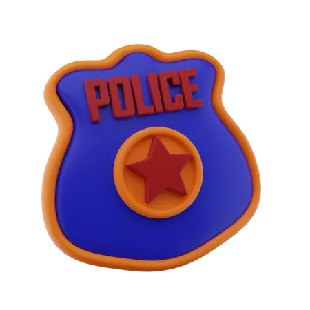 Plaque de policier  3D Icon