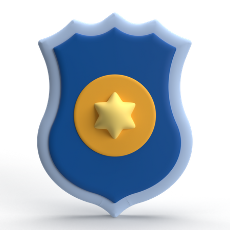 Plaque de policier  3D Icon