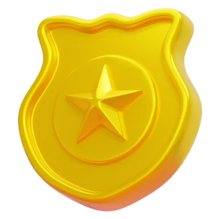 Plaque de policier  3D Icon