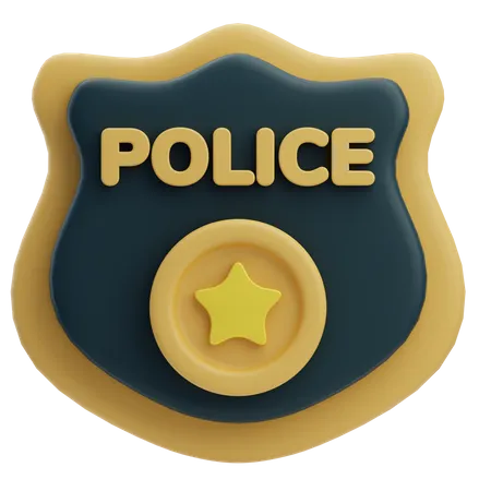 Plaque de policier  3D Icon