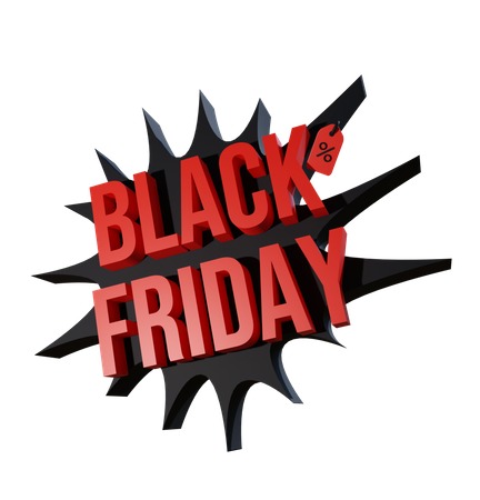 Badge de réduction du Black Friday  3D Icon